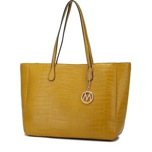 Mia K Farrow MKF Collection Sadie Oversize Tote - Yellow NWT